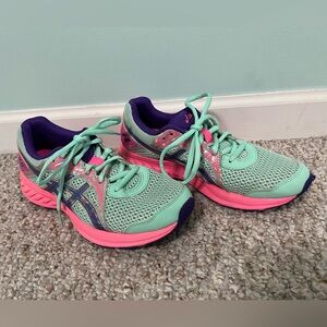 Asics Mint and Pink Athletic Sneakers